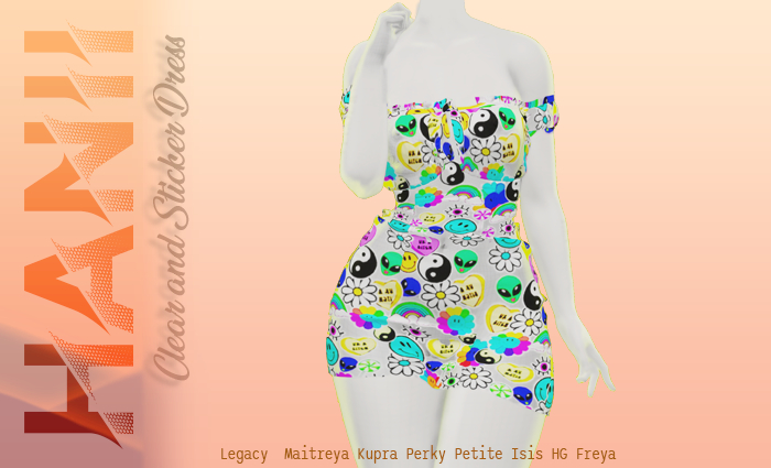 HANII - Clear&Sticker Dress BLUE