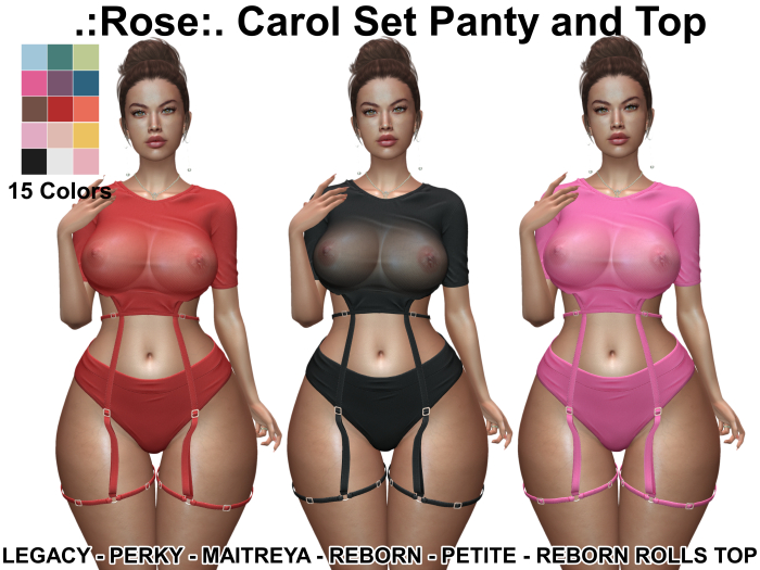 .:Rose:. Carol Set Panty and Top  (Add Me)