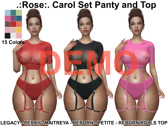 .:Rose:. Carol Set Panty and Top DEMO (Add Me)