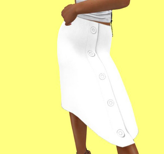 white leather skirt Maitreya