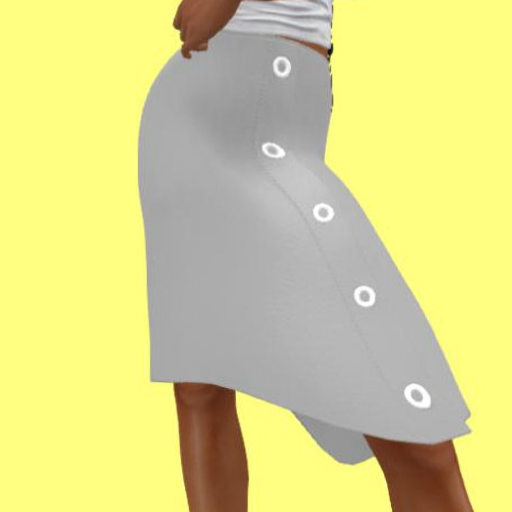 light grey leather skirt Maitreya