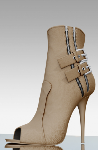 [HUNTT] - Adut Strapped Boot - Toffee