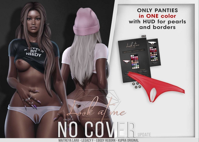 Look At Me. No Cover : Panties - Crimson