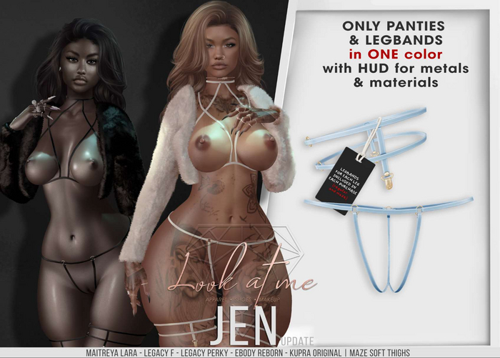 Look At Me. Jen : Panties & Legbands - Blue