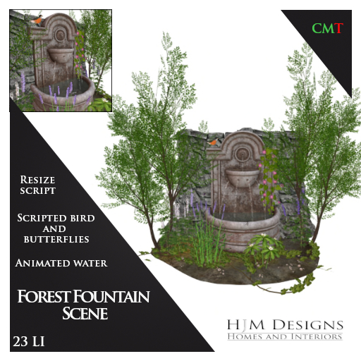 Forest Fountain Scene