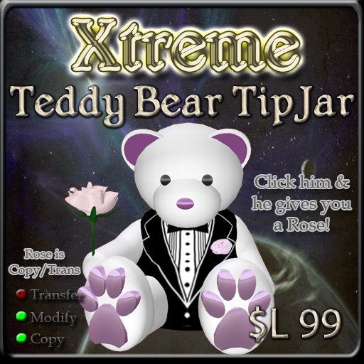 Top Of The Town Teddy TipJar [Black Tux]
