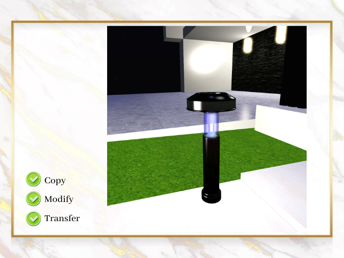Garden lamp ( subtle white/blue light )