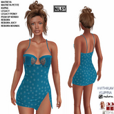 SLIT DOT DRESS,MESH BODY