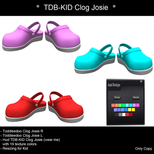 TDB-KID Clog Josie