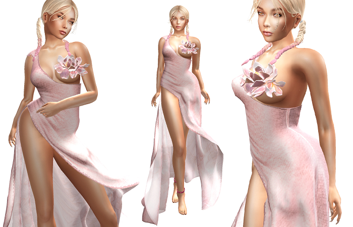 !dM Yulania **ROSEPETAL** Dress Maitreya
