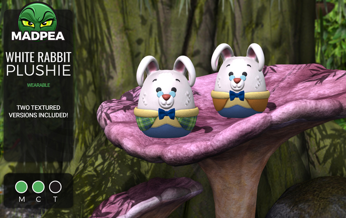 MadPea White Rabbit Plushie