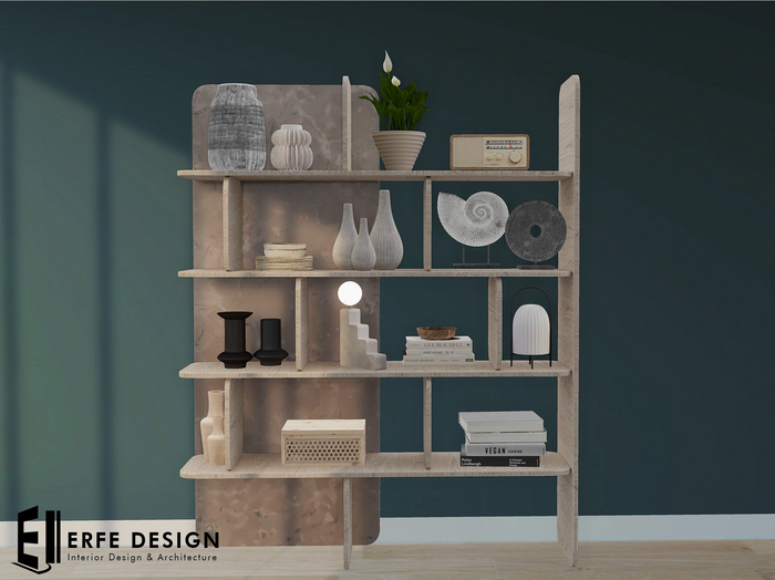 Domino Bookcase (Empty) 12 LI [Erfe Design] PACK