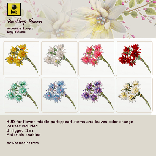 *LODE* Accessory - Pearldrop Flowers [Full Pack]