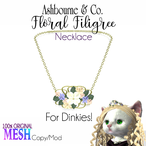 A & Co. Floral Filigree Necklace - Dinkie