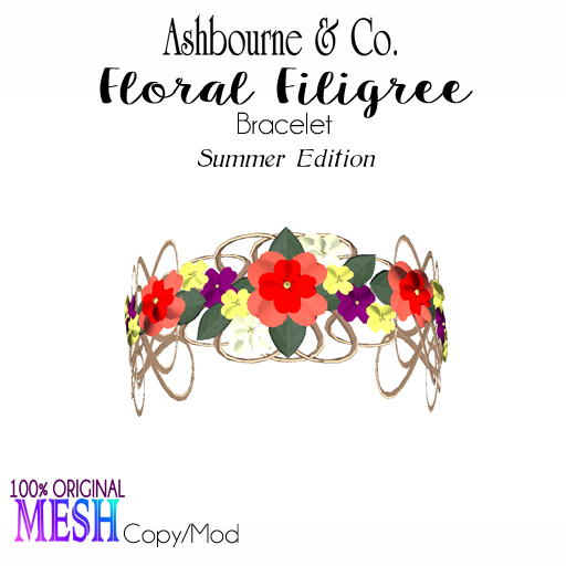 A & Co. Floral Filigree Summer Ed. Bracelet