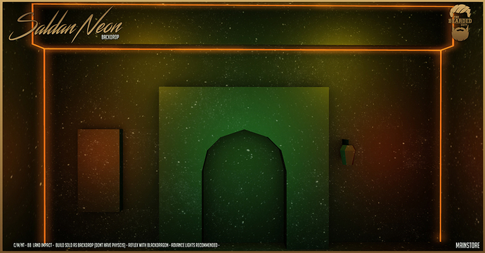 Saldan Neon Backdrop - The Bearded Guy