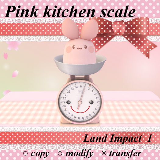 Pink kitchen scale