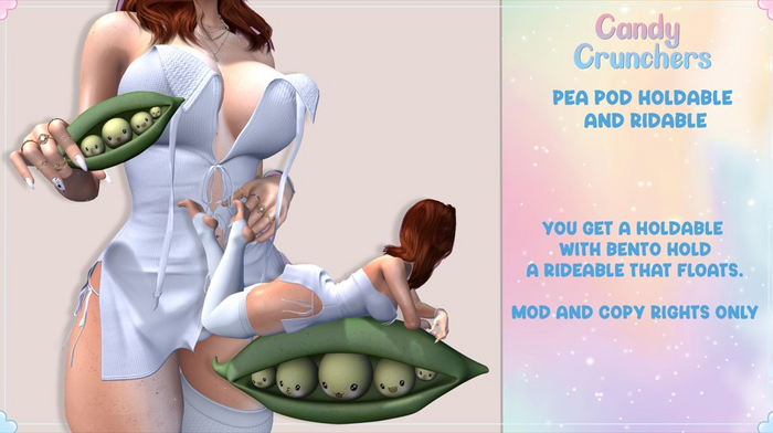 Candy Crunchers - PeaPod Holdable and Rideable  (WEAR)