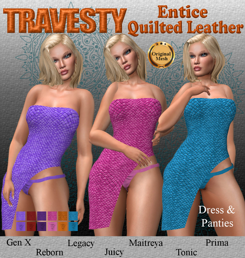 Travesty Entice Quilted Leather