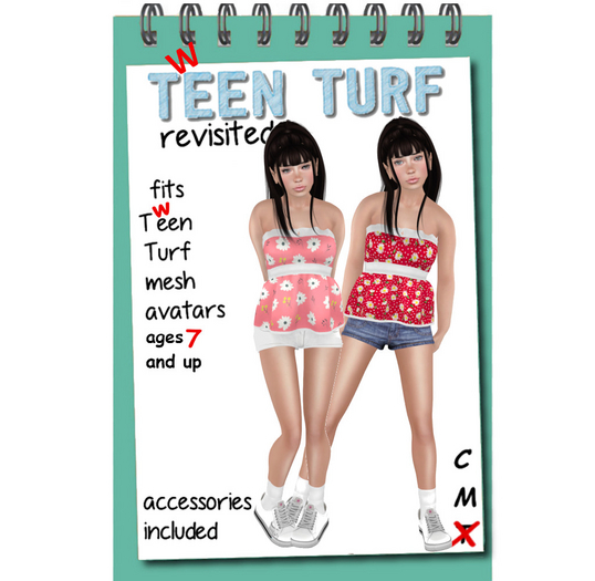 Teen Turf Tube Top and Shorts Set