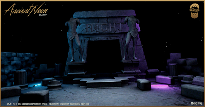 Ancient Neon Backdrop - The Bearded Guy
