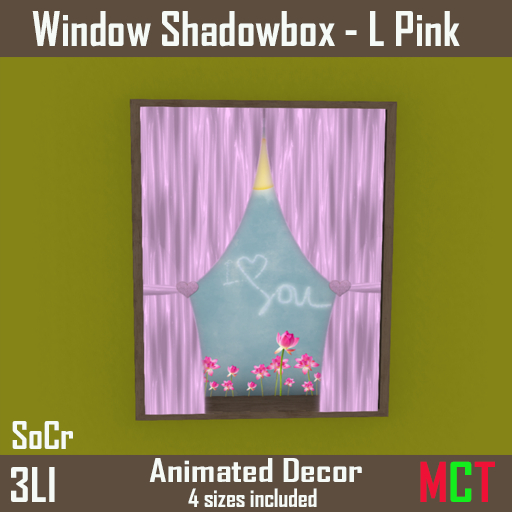 Window Shadowbox - L Pink