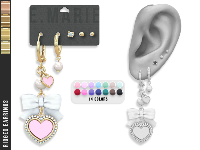 e.marie // Miley Earrings - Golds