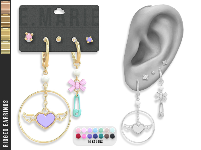 e.marie // Raele Earrings - Golds