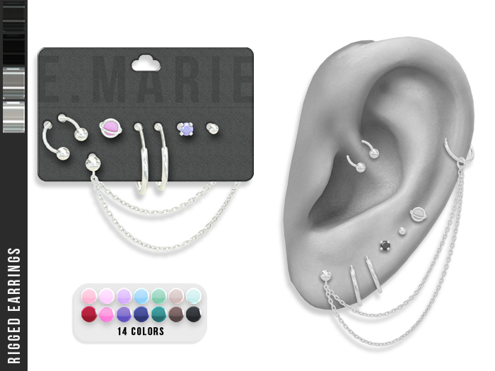 e.marie // Sophie Earrings - Silvers