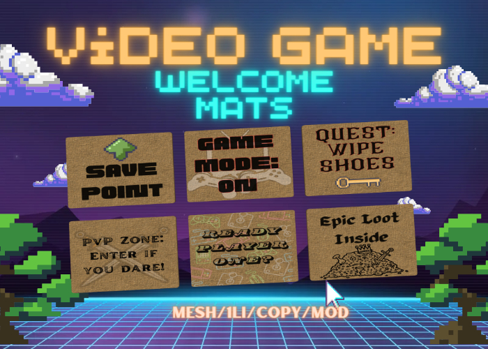 Second Life Marketplace *uC* Video Game Mats 6 doormats