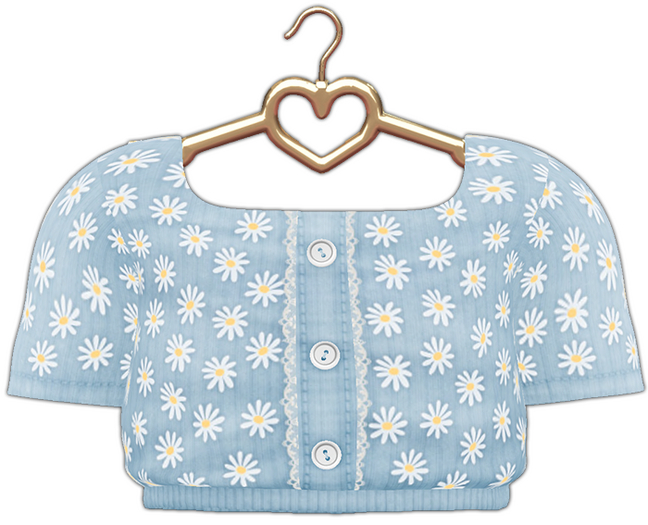{Lula Belle} Emilia Daisy Top - SKY {boxed}