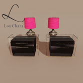 LouChara Magenta Nightstands 