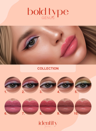 identity faces - genus bold type collection
