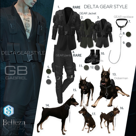 1.::GB::GEAR Jacket /  Black RARE (Signature)