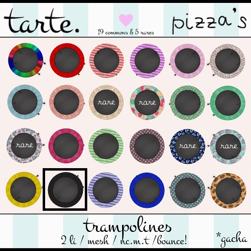 pizza's & tarte. trampoline (black)