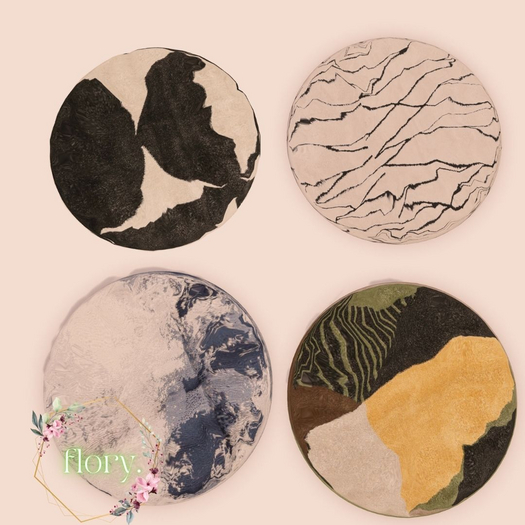 flory. - Modern Carpet Round Fatpack/ ADD