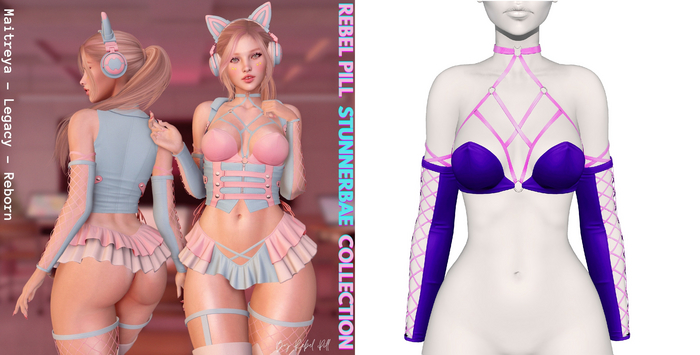 Rebelpill - StunnerBae Collection Top Uniform Blue