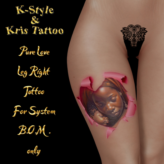 Kris Tattoo - PURE LOVE LEG RIGHT - BOM
