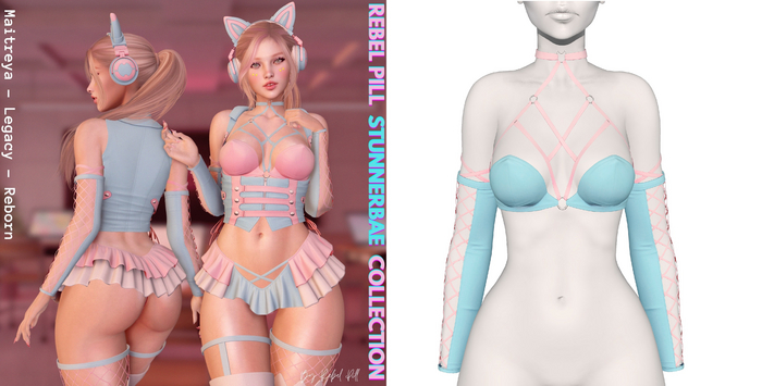 Rebelpill - StunnerBae Collection Top Baby Blue
