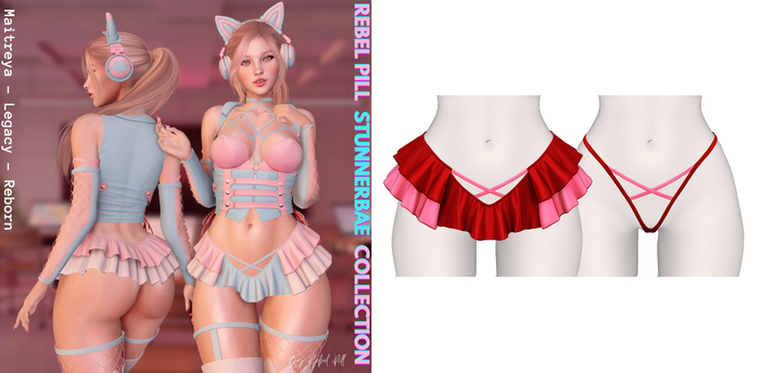 Rebelpill - StunnerBae Collection Skirt Red