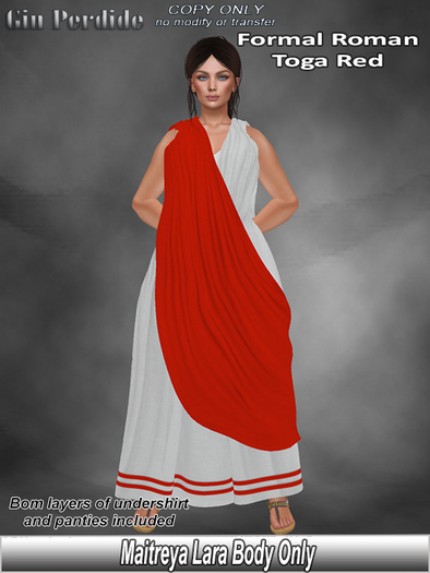 Roman Formal Toga Red