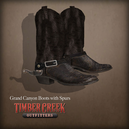 [Timber Creek] Grand Canyon Cowboy Boots & Spurs-Worn