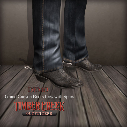 [Timber Creek] Grand Canyon Cowboy Boots & Spurs-Low-DEMO