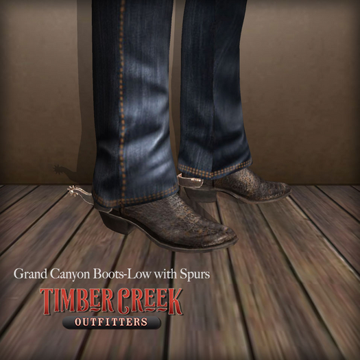 [Timber Creek] Grand Canyon Cowboy Boots & Spurs-Low-Worn