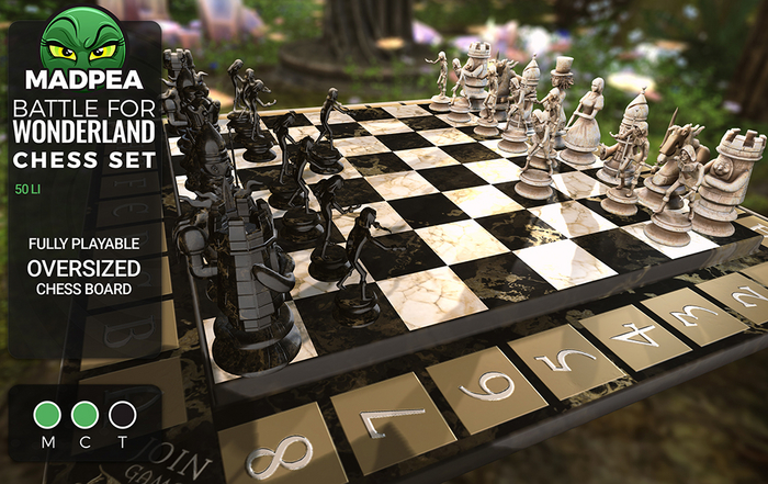 MadPea Battle for Wonderland Chess Set
