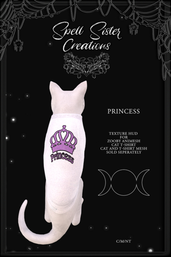 ~SS/DS CAT TSHIRT HUD Add- Princess White/Pnk