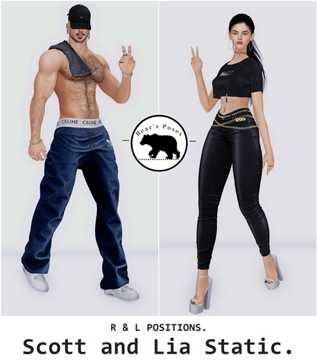 ll Bear's Poses ll Scott and Lia Pose Static.  "Gift"