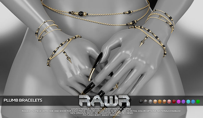 RAWR! Plumb Bracelets DEMO (add me)