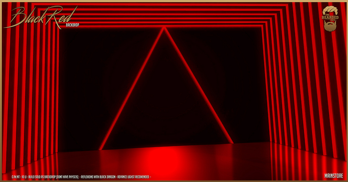 Black Red Neon Backdrop - The Bearded Guy