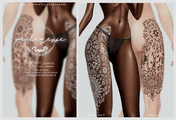 pecheresse. romy tattoo (lower edition)
